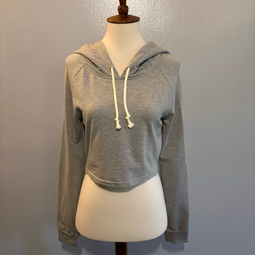 Tobi Gray Cropped Hoodie